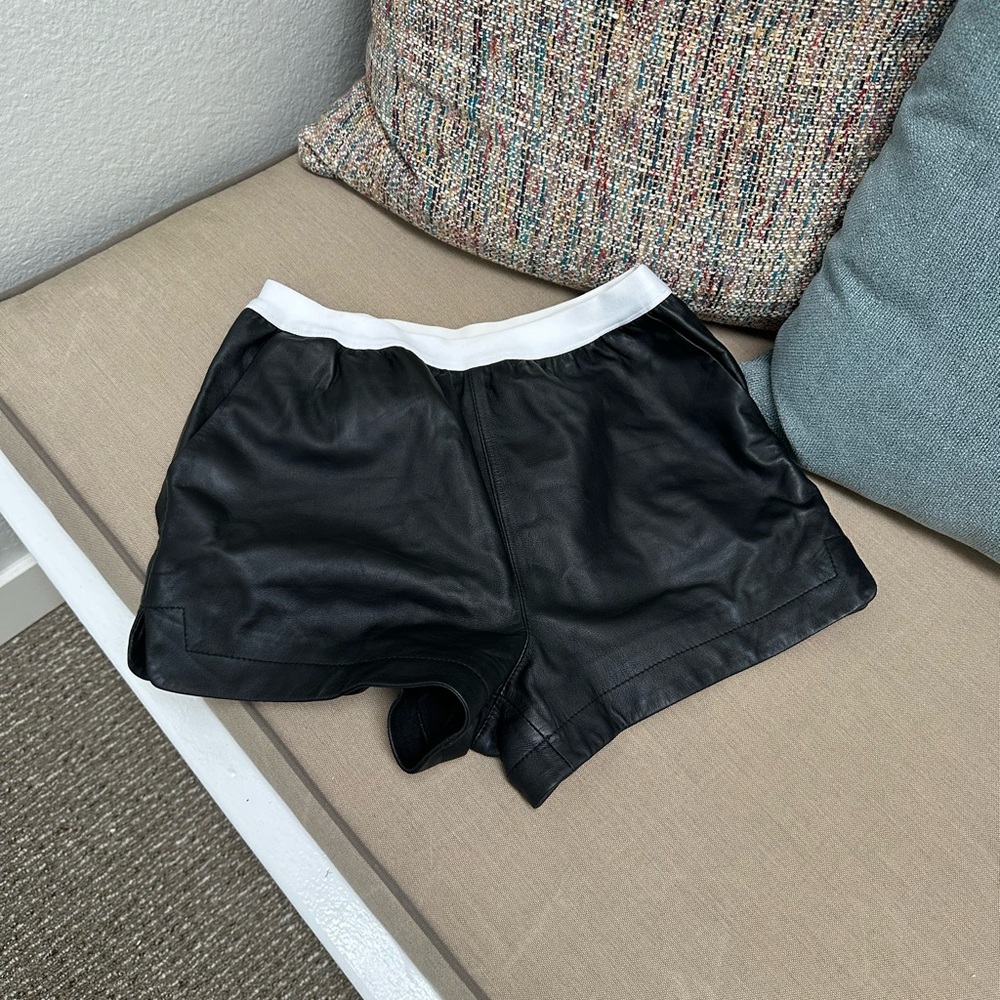 Alexander Wang Black and White Athletic Shorts